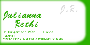 julianna rethi business card